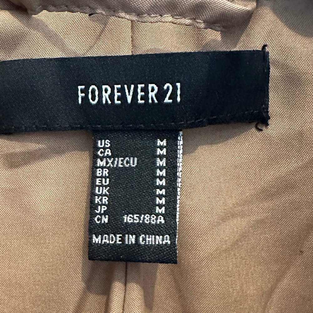 Forever 21 Brown Lightweight Button Jacket - image 3